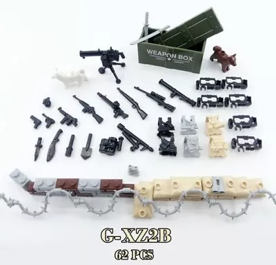 Minifigure Guns Weapons Pistols Rifles & Military Army Accessories For LEGO 62pc • $29.50