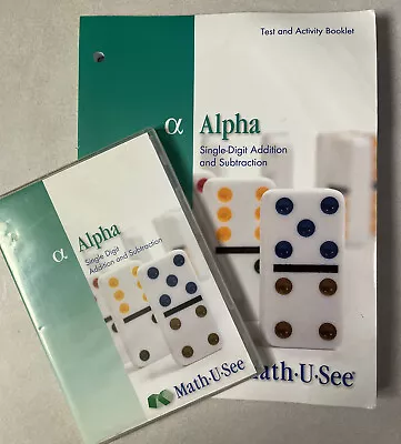 Math U See Alpha Instructional DVD & Test/Activity Booklet • $14