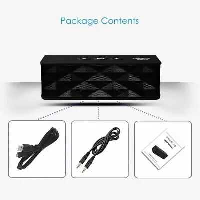 TECEVO T4 Bluetooth Speaker Portable Black Wireless For IPhone Samsung Sony IPad • £24.84