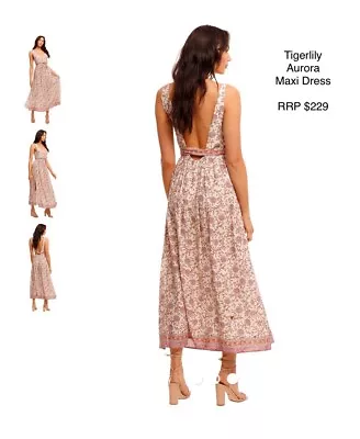 TIGERLILY BNWT Aurora Delia Sleeveless Boho Maxi Dress Size 12 RRP $229.00 • $119