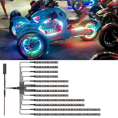 For Maverick Trail 700 800 12pcs Motorcycle RGB LED Neon Under Glow Light Strip • $39.45