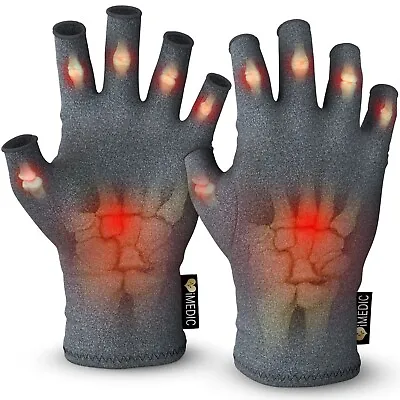 £6.90 • Buy Anti Arthritis Compression Gloves Fingerless Support Rheumatoid Hand Pain Relief