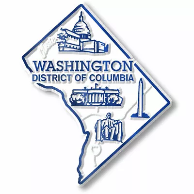 Washington D.C. Small Map Magnet By Classic Magnets 2.1  X 2.5  • $5.99