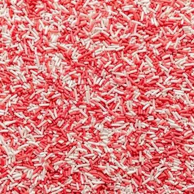 £1.99 • Buy Red & White Mix Matt Sugar Strands Cupcake / Cake Decoration Sprinkles Toppers
