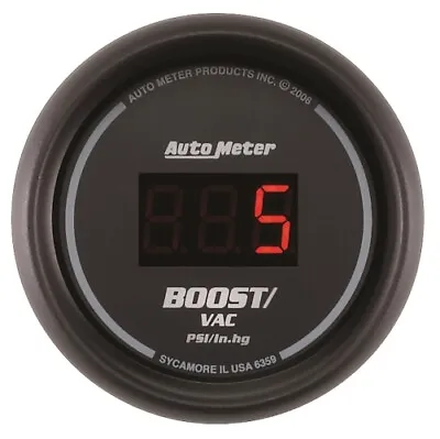 $204.96 • Buy Auto Meter 6359 2-1/16  Digital Sport-Comp Boost/Vacuum Guage 30  HG/30 PSI