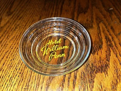 Vtg William Penn Hotel Pittsburgh Pa Clear Glass Trinket Dish Ashtray • $9.99