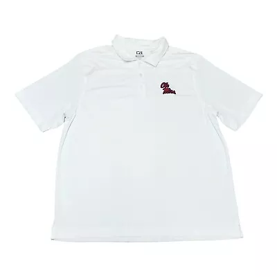 Men's Ole Miss Rebels Cutter And Buck Polo White Size 2XL • $27.99