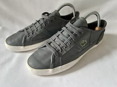 Lacoste Grey Leather Shoes Size US8 UK7 • $35