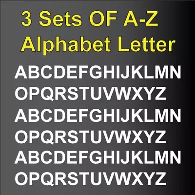 3 Sets Alphabet Letter Decals Sticker Window Door Wall Car Mail Box • $22.99