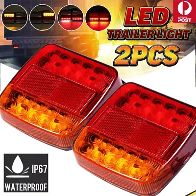 $24.29 • Buy 2X Trailer Tail Lights 26 LED Stop Tail Lights Kit Submersible Boat Truck Lamp