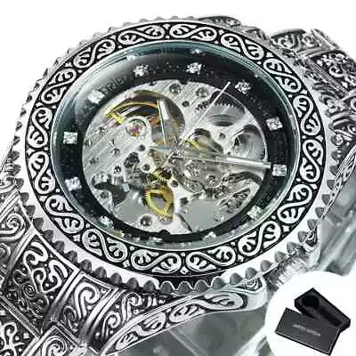 Men Watch Automatic Vintage Royal Fashion Auto Wrist Watches  Luxury Crystal • $59.99