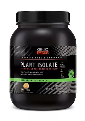 GNC AMP PLANT ISOLATE PROTEIN 2.06 LB 28 Servings Vanilla Cookies Exp 12/24 • $39.99