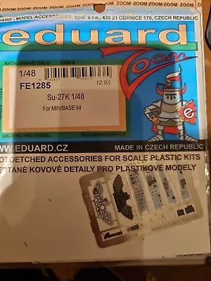 EDUARD Zoom 1/48 Sukhoi Su-27K Cockpit Detail Set #FE1285 • £9