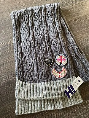 Grey Cable Knit Scarf By Henry Holland. BNWT  • £9