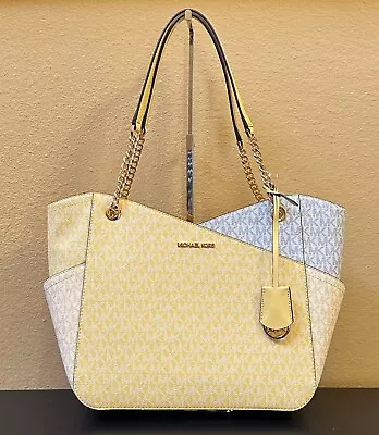 Michael Kors Jet Set Trave Large  Chain Shoulder Tote Bag Handbag Purse • $198