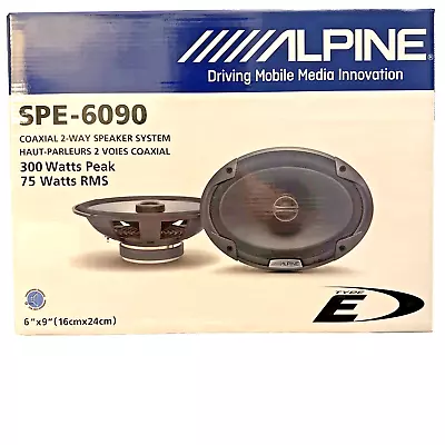 Pair Of Alpine SPE-6090 Coaxial 2-way 300 Watt 6in. X 9in. Car Speaker Type E • $57.99