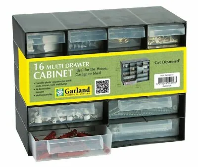 Multi Drawer Storage Cabinet Home Garage Nail Screw Craft Bits Organiser Unit • £11.90