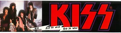 KISS Original Full Color Bumper Sticker 1985 Group ERIC CARR MARK St. JOHN  COOL • $25
