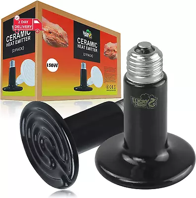 150W Ceramic Heat Emitter Reptile Heat Bulbs Yellow Ceramic Heat Lamp For Rept • $29.92