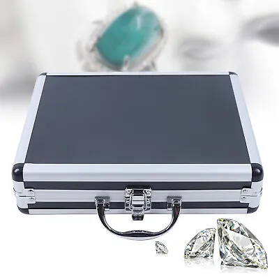White Gem Diamond Gemstone Display Collection Storage Box Square Aluminum Case • $60.16