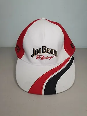 Jim Beam Racing Adjustable Cap Hat Red White Black V8 Vintage FREE POSTAGE • $17.99