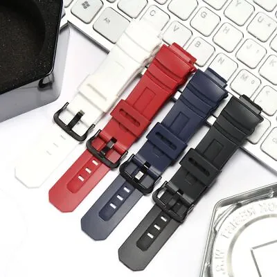 Silicone Watch Strap Fit For Casio G-Shock AW591 AW590 AWG-M100 G-7700 Series • £13.19