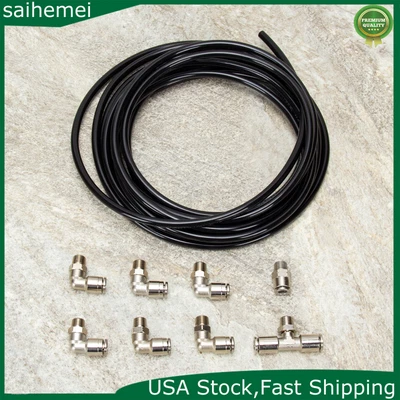 $26.92 • Buy Nickel Plated PUSH LOCK Vacuum Fitting Kit For Turbo Wastegate Solenoid 1/8  NPT