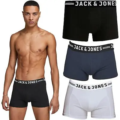 £11.99 • Buy Jack And Jones Mens Boxer Briefs 3 Pack Comfort Flex Underwear Cotton Shorts 