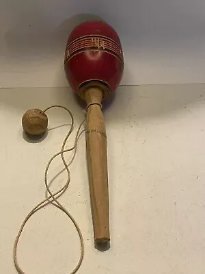 Vintage Handcrafted Mexican Balero Toy Wooden Barrel Game  • $19.96