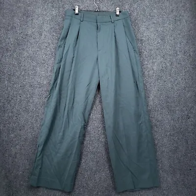 COS Pants Mens 32x32 Green Dress Slacks High Rise Flat Front • $34.99