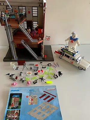 £49.99 • Buy Playmobil Ghostbusters  Fire Station, Ecto-1 , Marshmallow Man,figures Bundle