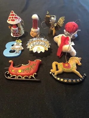 Lot Of 9 Vintage Christmas Tree Ornaments Handmade Midwest Taiwan Sweeden • $16.99