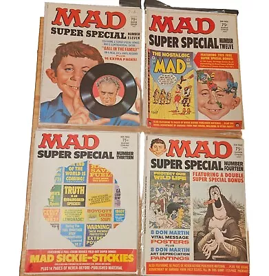 1970s MAD Magazines Super Special Issues #11 12 13 14 LOT OF 4 • $15.99