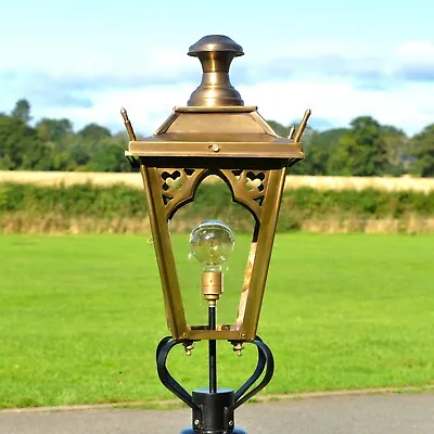 70cm Antique Brass Gothic Style Replacement Lamp Post Top - Ex-Display Lantern • £185