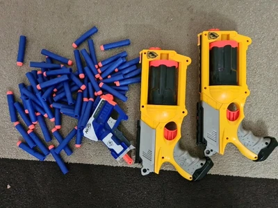 $18 • Buy Nerf Guns 6 Barrel Shooter ×3 With Bullets Lot