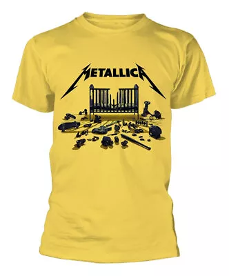 Metallica 72 Seasons Simplified Cover Yellow T-Shirt NEW OFFICIAL • £16.59