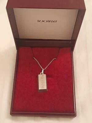 £19.99 • Buy 925 Sterling Silver Ingot Pendant & Silver 18  50cm Chain. 12.1g Total.