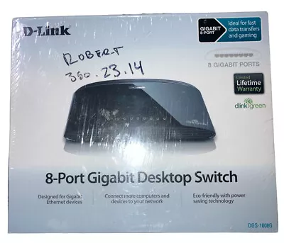 D-Link DGS-1008G 8-Port Desktop Gigabit Ethernet Switch Network 10/100/1000 New • $29.95