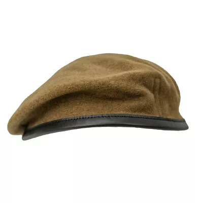 100% Wool BRITISH BERET - All Sizes KHAKI High Quality Military Army Cap Uniform • $31.95