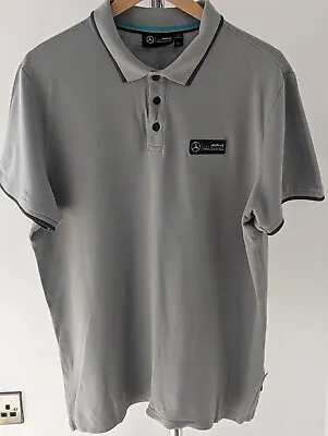 Mercedes Amg Petronas Formula One Team Polo T Shirt Size Xl Extra Large Grey • £14.99