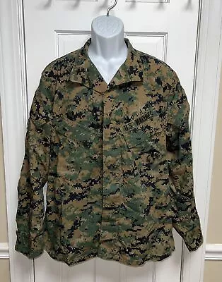 USMC U.S. Marines Woodland MARPAT Combat Top Shirt Size MEDIUM SHORT • $19.99