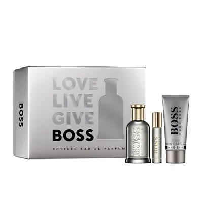 £64.95 • Buy Hugo Boss Boss Bottled Eau De Parfum 100ml Spray + Mini + Shower Gel Gift Set