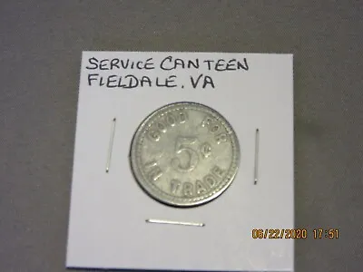 $35 • Buy Service Canteen Fieldale VA Merchandise Money Trade Store Aluminum Token! 