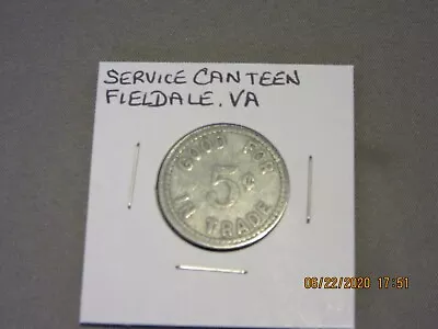 Service Canteen Fieldale VA Merchandise Money Trade Store Aluminum Token!  • $35