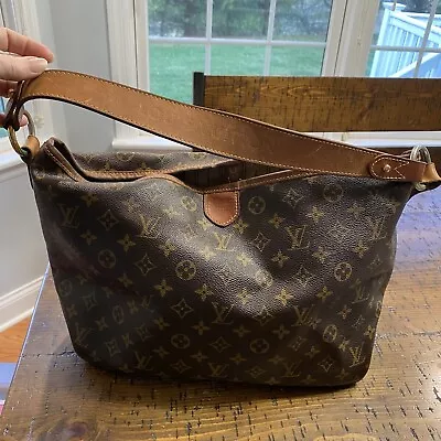 Louis Vuitton Graceful MM Monogram Hobo Bag Purse Tote Some Cracking Exterior • $423.30