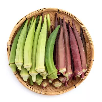 OKRA 'Heirloom Mix' 15+ Seeds ASIAN Spring Summer Vegetable Garden GUMBO Curries • $4.99