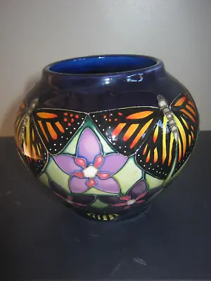 Moorcroft Vase * Monarch Butterfly ** Boxed ** Emma Bossons • $192.86