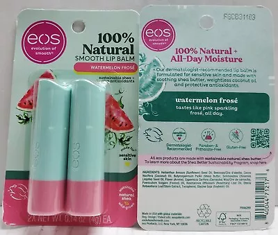 2pk New! Eos 100% Natural Lip Balms- Watermelon Frosé • $14.99