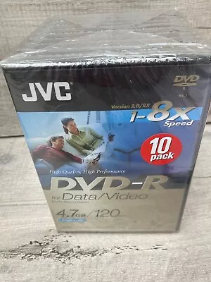 £15 • Buy Brand New JVC DVD-R Blank Discs X 10/ 4.7GB 120min Single Sided - 1 - 8 X Speed