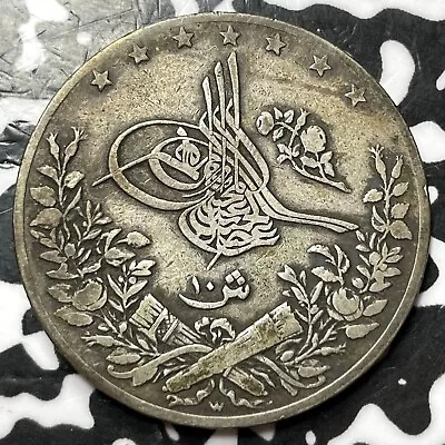 AH 1293 Year 10 (1884) Egypt 10 Piastres Lot#D6796 Silver! • $40